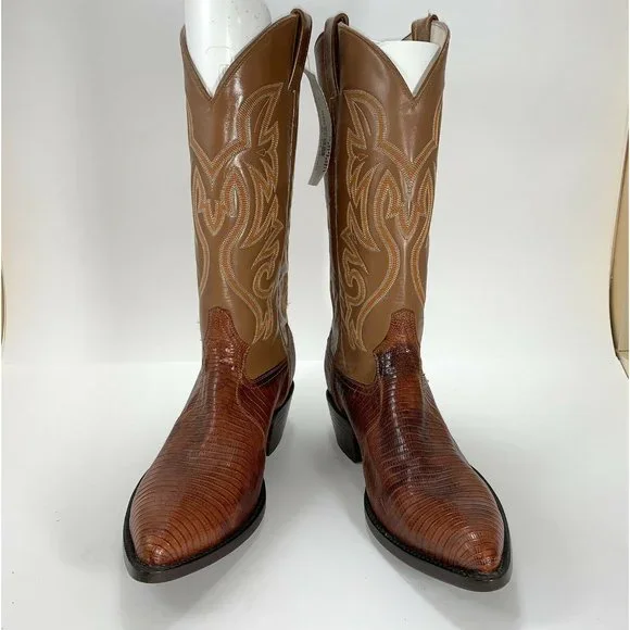 Cowtown Lizard Western Boots Women’s Size 10.5 D - Picture 2 of 10